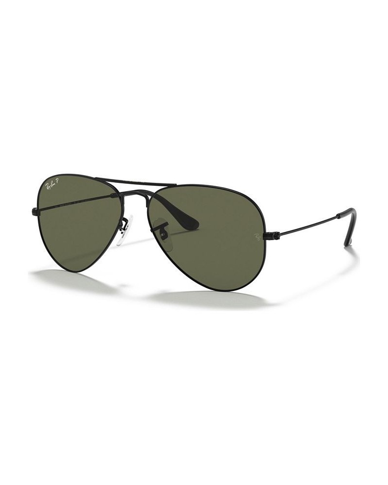 Polarized Sunglasses RB3025 AVIATOR CLASSIC BLACK/GREEN POLAR $57.51 Unisex