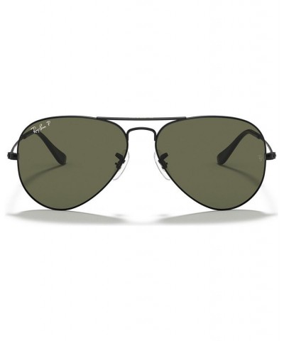 Polarized Sunglasses RB3025 AVIATOR CLASSIC BLACK/GREEN POLAR $57.51 Unisex