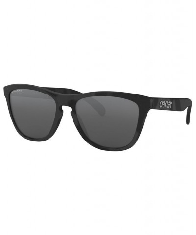 Men's Low Bridge Fit Sunglasses OO9245 Frogskins 54 Black $31.68 Mens