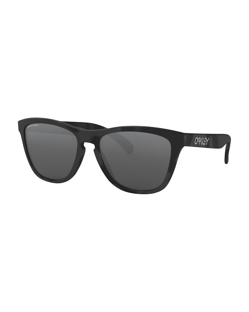 Men's Low Bridge Fit Sunglasses OO9245 Frogskins 54 Black $31.68 Mens