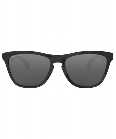 Men's Low Bridge Fit Sunglasses OO9245 Frogskins 54 Black $31.68 Mens