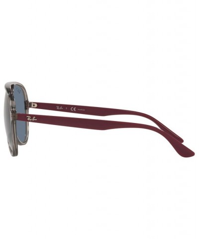 Unisex Polarized Low Bridge Fit Sunglasses RB4376F 57 Transparent Gray $29.75 Unisex