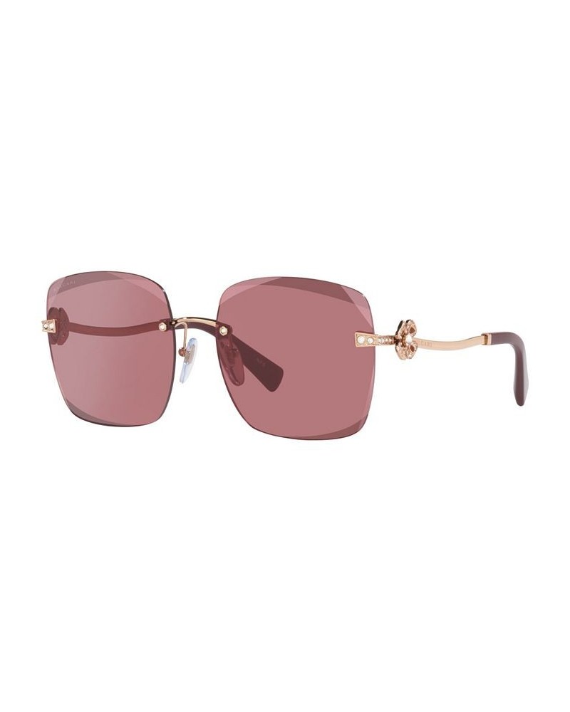 Women's Sunglasses BV6173B 58 Pink Gold-Tone $58.41 Womens