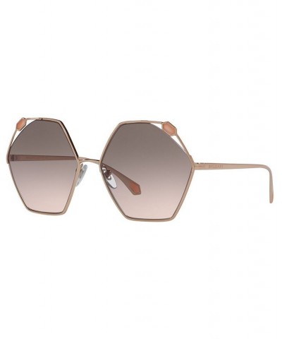 Women's Sunglasses BV6160 58 PINK GOLD/PINK GRADIENT GREY $162.27 Womens