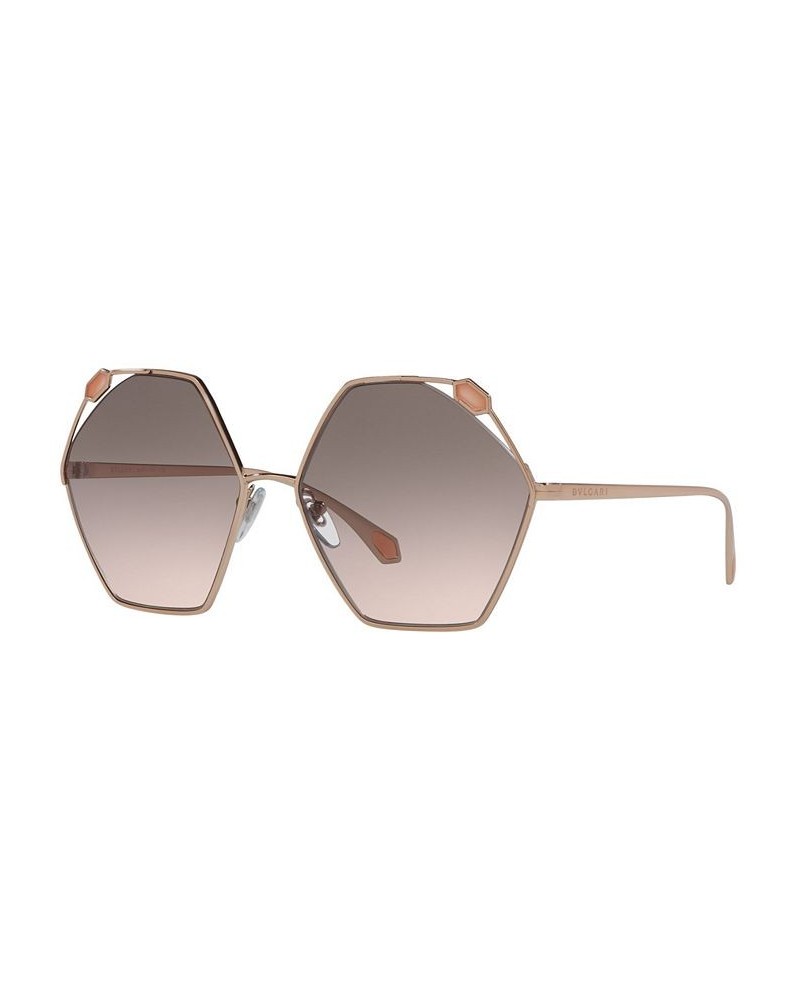 Women's Sunglasses BV6160 58 PINK GOLD/PINK GRADIENT GREY $162.27 Womens