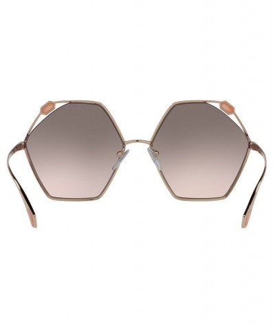 Women's Sunglasses BV6160 58 PINK GOLD/PINK GRADIENT GREY $162.27 Womens