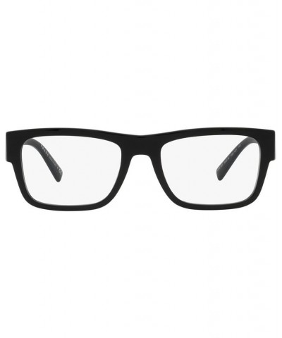 PR15YV Men's Rectangle Eyeglasses Black $71.63 Mens