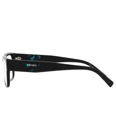 PR15YV Men's Rectangle Eyeglasses Black $71.63 Mens