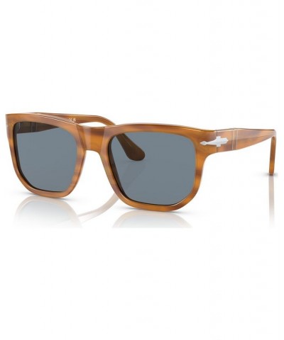 Unisex Sunglasses 0PO3306S9605655W Striped Brown $35.16 Unisex