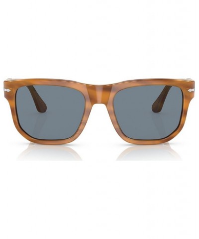 Unisex Sunglasses 0PO3306S9605655W Striped Brown $35.16 Unisex