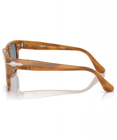 Unisex Sunglasses 0PO3306S9605655W Striped Brown $35.16 Unisex