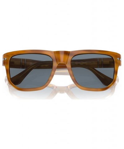 Unisex Sunglasses 0PO3306S9605655W Striped Brown $35.16 Unisex