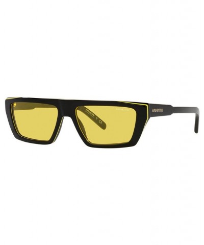 Men's Sunglasses AN4281 56 BLACK/YELLOW/BLACK/YELLOW $26.25 Mens