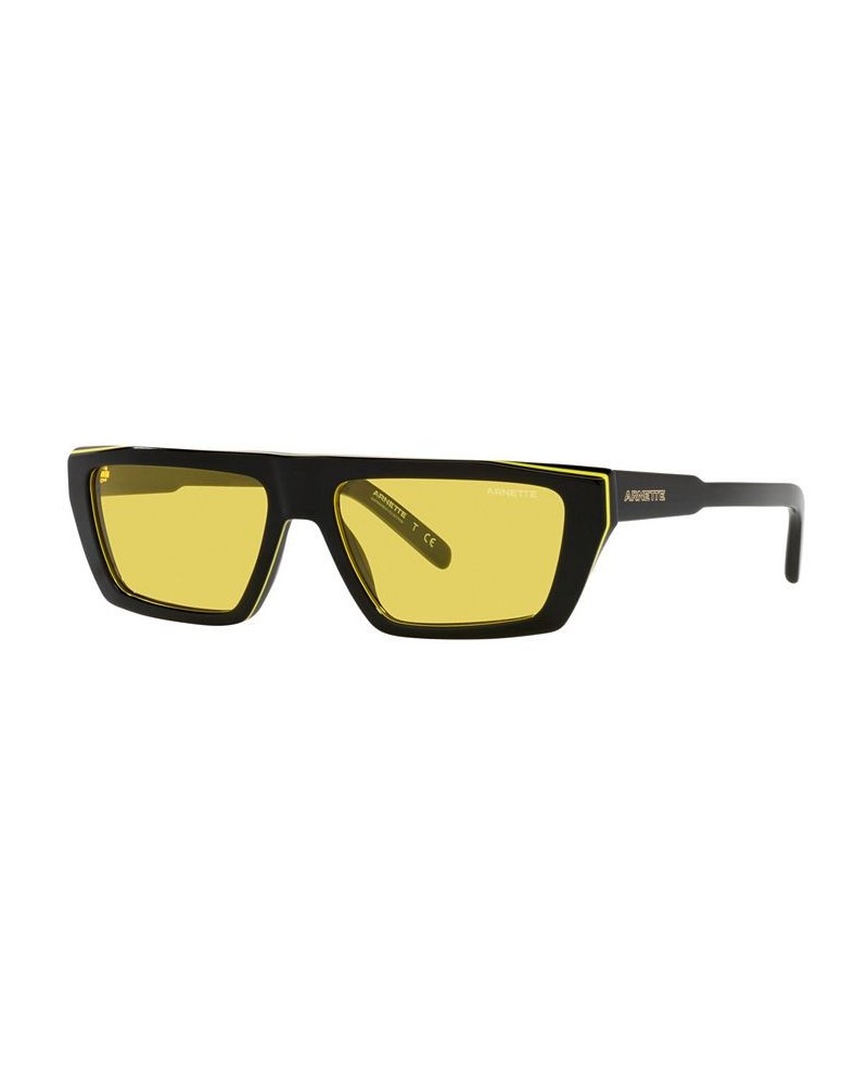 Men's Sunglasses AN4281 56 BLACK/YELLOW/BLACK/YELLOW $26.25 Mens