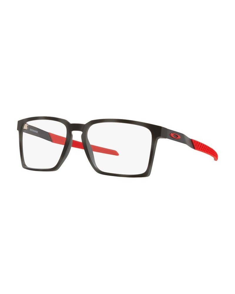 OX8055 Exchange Men's Rectangle Eyeglasses Satin Black $45.76 Mens