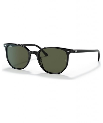 Unisex Elliot 54 Low Bridge Fit Sunglasses RB2197F54-X Shiny Black $42.38 Unisex