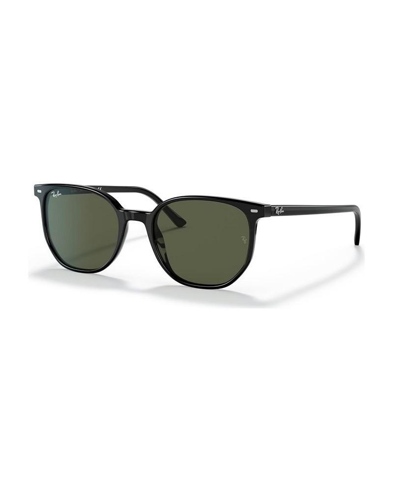 Unisex Elliot 54 Low Bridge Fit Sunglasses RB2197F54-X Shiny Black $42.38 Unisex