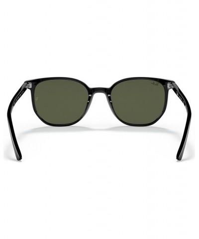 Unisex Elliot 54 Low Bridge Fit Sunglasses RB2197F54-X Shiny Black $42.38 Unisex