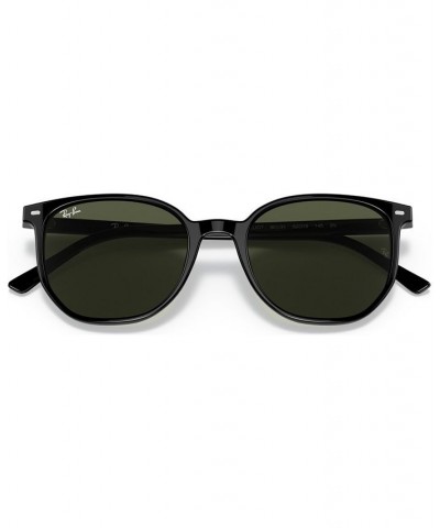 Unisex Elliot 54 Low Bridge Fit Sunglasses RB2197F54-X Shiny Black $42.38 Unisex