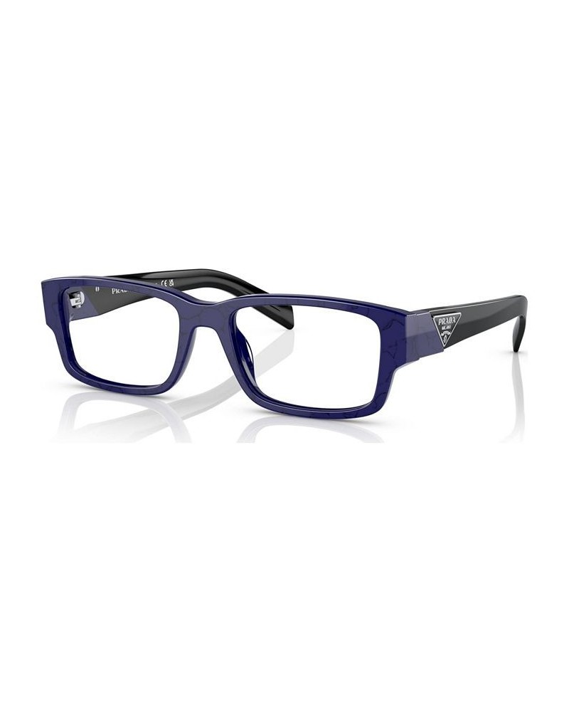 Men's Rectangle Eyeglasses PR 07ZV55-O Etruscan Black Marble $93.15 Mens