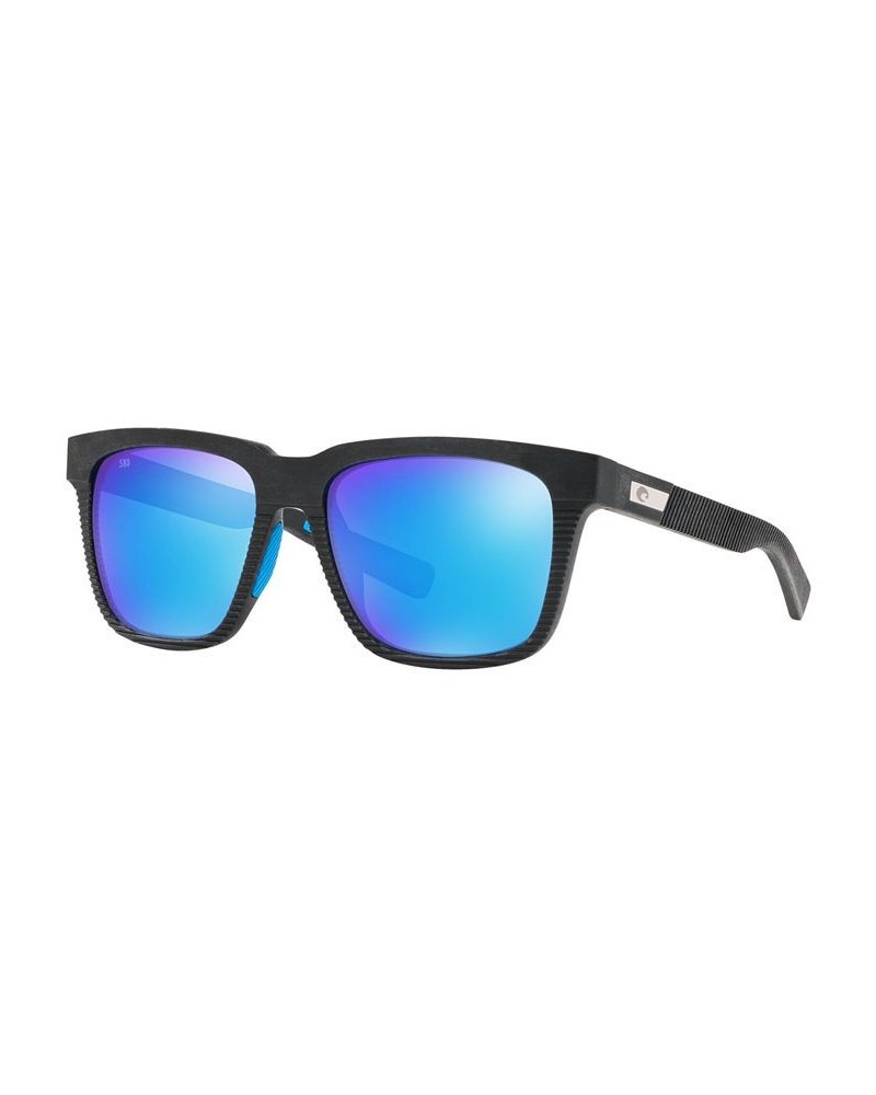 Men's Polarized Sunglasses Pescador 55 BLACK/BLUE MIR $36.27 Mens