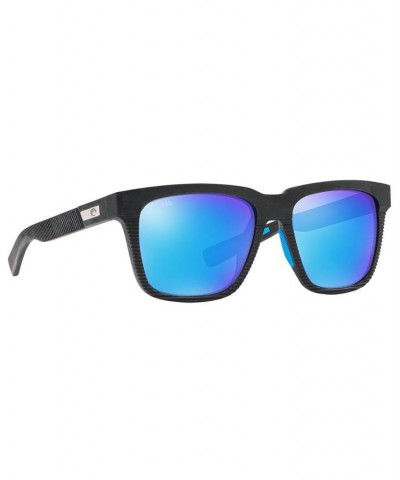 Men's Polarized Sunglasses Pescador 55 BLACK/BLUE MIR $36.27 Mens