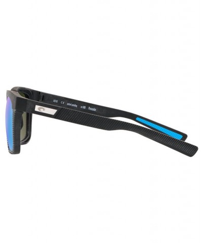 Men's Polarized Sunglasses Pescador 55 BLACK/BLUE MIR $36.27 Mens