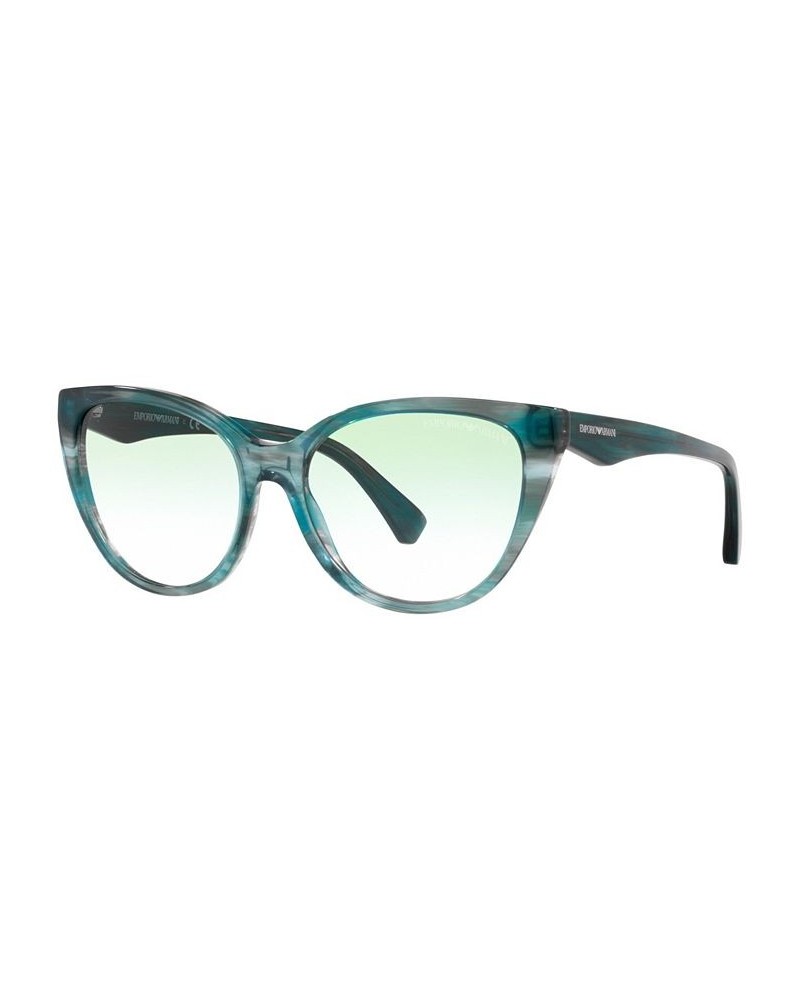 Women's Sunglasses EA4162 55 Striped Green $24.05 Womens