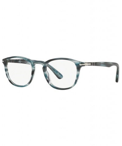 PO3143V Men's Rectangle Eyeglasses Gray $60.06 Mens