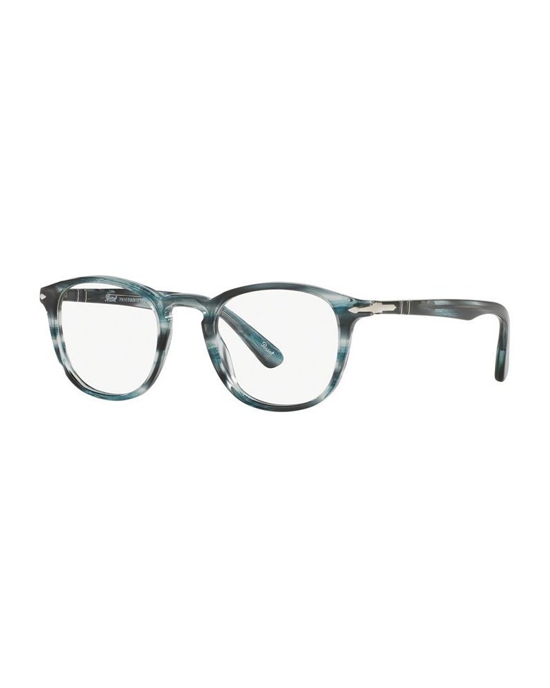 PO3143V Men's Rectangle Eyeglasses Gray $60.06 Mens