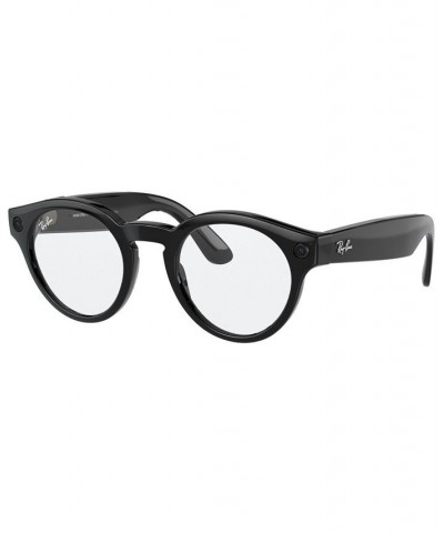 Stories Round 48 Unisex Smart Glasses Shiny Black $109.91 Unisex