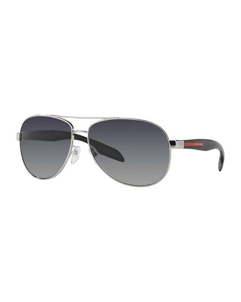 Polarized Men's Sunglasses PS 53PSP SILVER BLACK/GREY GRAD POL $42.84 Mens