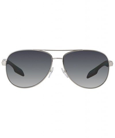 Polarized Men's Sunglasses PS 53PSP SILVER BLACK/GREY GRAD POL $42.84 Mens