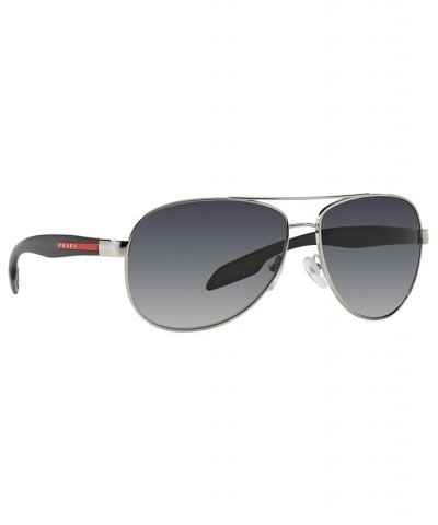 Polarized Men's Sunglasses PS 53PSP SILVER BLACK/GREY GRAD POL $42.84 Mens