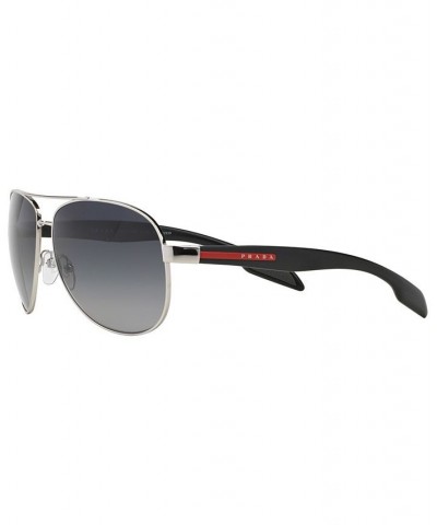 Polarized Men's Sunglasses PS 53PSP SILVER BLACK/GREY GRAD POL $42.84 Mens