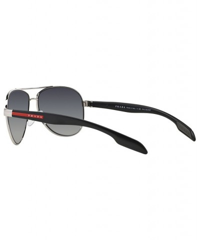 Polarized Men's Sunglasses PS 53PSP SILVER BLACK/GREY GRAD POL $42.84 Mens