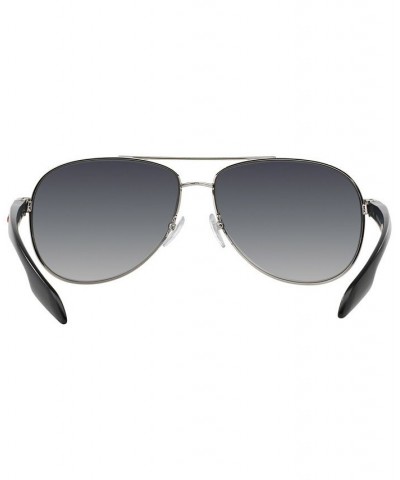 Polarized Men's Sunglasses PS 53PSP SILVER BLACK/GREY GRAD POL $42.84 Mens