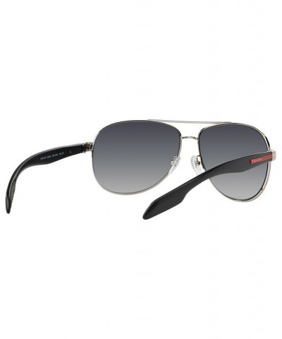 Polarized Men's Sunglasses PS 53PSP SILVER BLACK/GREY GRAD POL $42.84 Mens