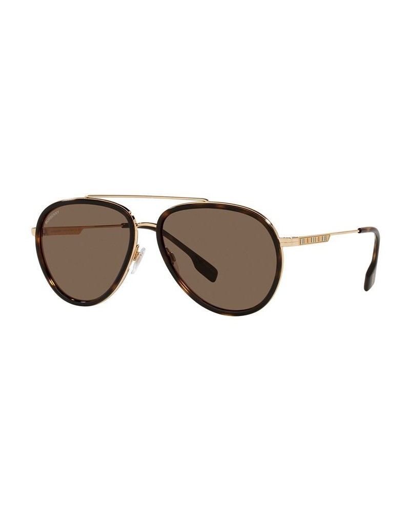 Men's Oliver Sunglasses BE3125 59 GOLD/DARK BROWN $50.58 Mens