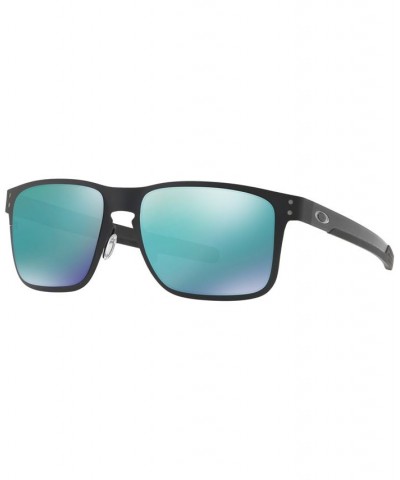 HOLBROOK METAL Sunglasses OO4123 BLACK MATTE/BLUE MIRROR POLAR $28.28 Unisex