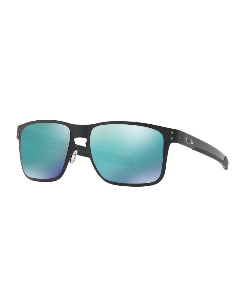 HOLBROOK METAL Sunglasses OO4123 BLACK MATTE/BLUE MIRROR POLAR $28.28 Unisex