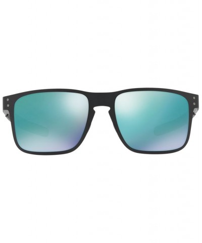 HOLBROOK METAL Sunglasses OO4123 BLACK MATTE/BLUE MIRROR POLAR $28.28 Unisex