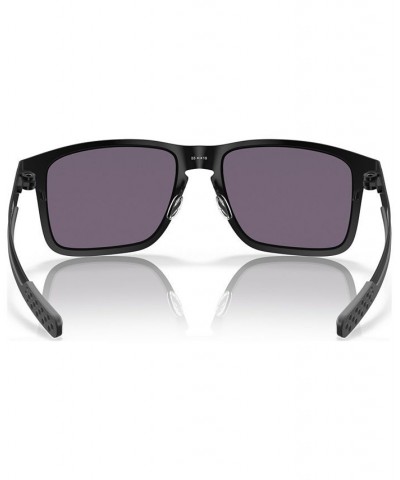 HOLBROOK METAL Sunglasses OO4123 BLACK MATTE/BLUE MIRROR POLAR $28.28 Unisex