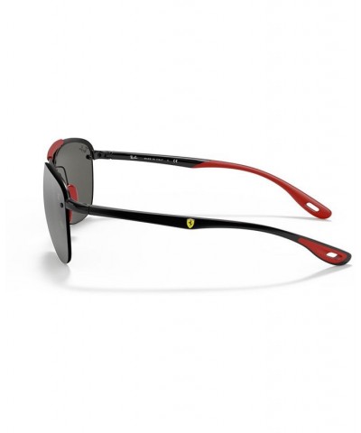 Men's Sunglasses RB3662M Scuderia Ferrari Collection 59 MATTE BLACK/GREY MIRROR SILVER $48.93 Mens