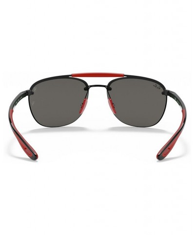 Men's Sunglasses RB3662M Scuderia Ferrari Collection 59 MATTE BLACK/GREY MIRROR SILVER $48.93 Mens