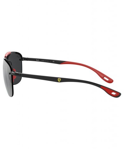 Men's Sunglasses RB3662M Scuderia Ferrari Collection 59 MATTE BLACK/GREY MIRROR SILVER $48.93 Mens