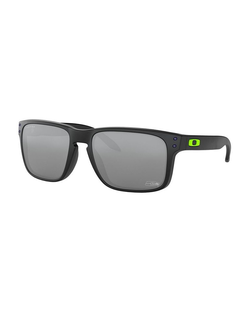 NFL Collection Sunglasses Seattle Seahawks OO9102 55 HOLBROOK SEA MATTE BLACK/PRIZM BLACK $40.26 Unisex