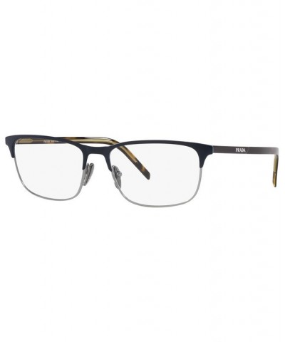 PR66YV Men's Pillow Eyeglasses Matte Baltic/Gunmetal $59.33 Mens