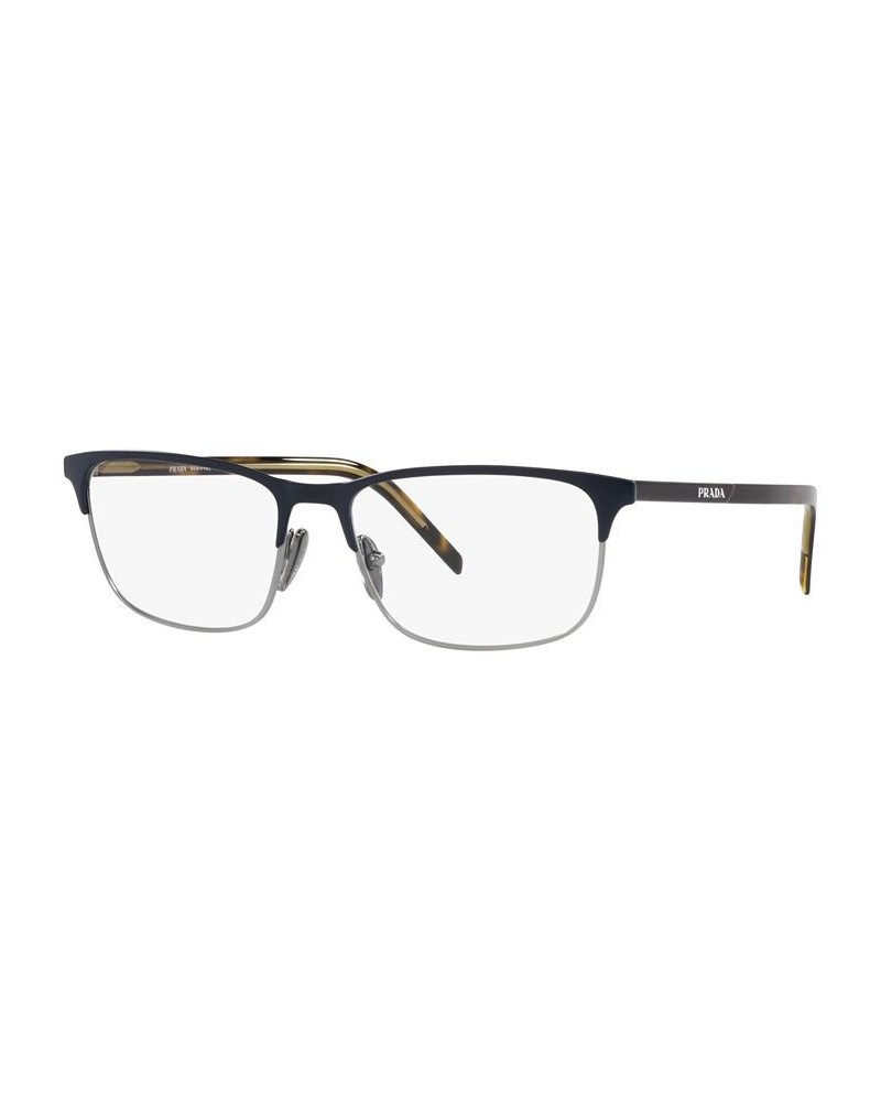 PR66YV Men's Pillow Eyeglasses Matte Baltic/Gunmetal $59.33 Mens