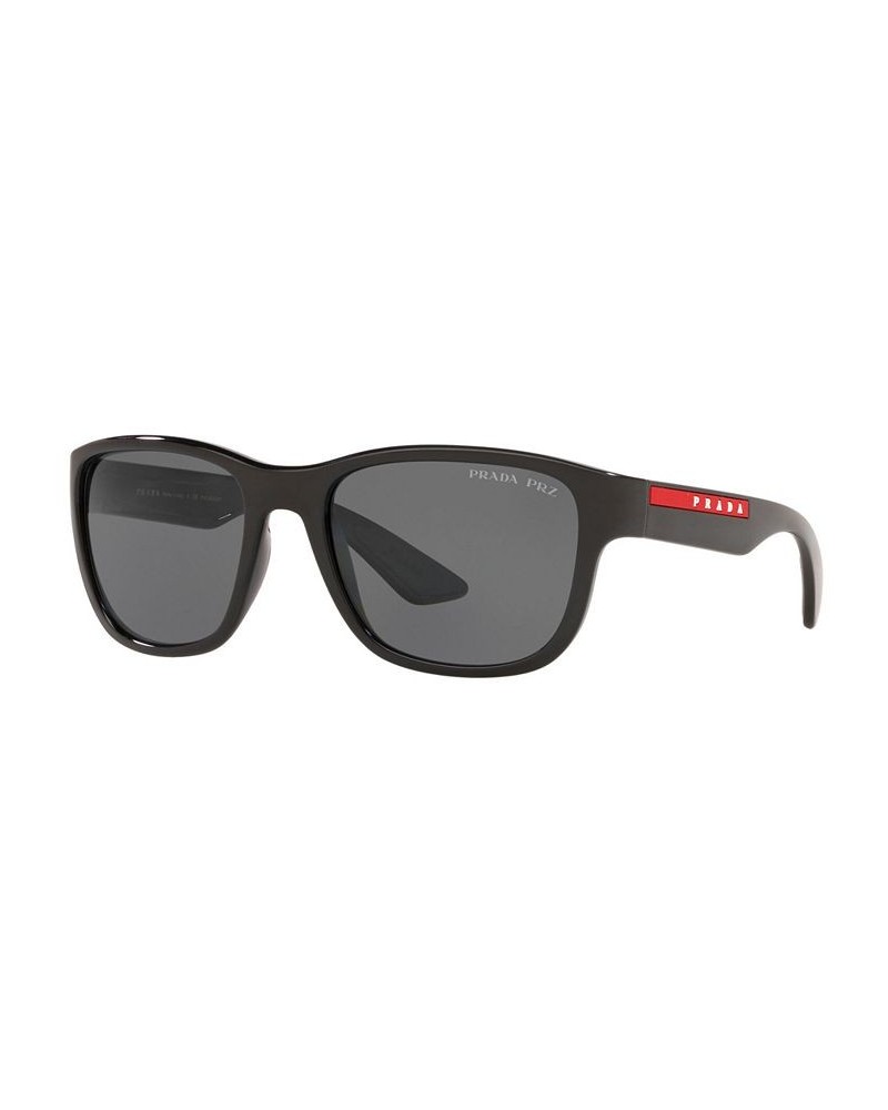 Men's ACTIVE Polarized Sunglasses PS 01US 59 BLACK/POLAR GREY $47.40 Mens